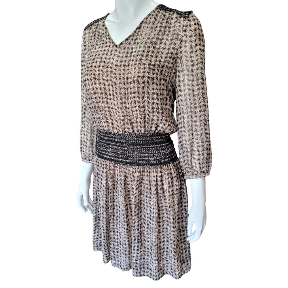 ANTHROPOLOGIE Vanessa Virginia Peasant Dress Size Small Smocked Embroidered